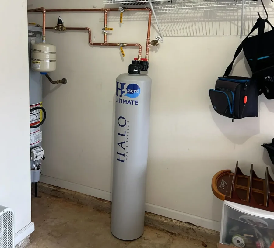 Halo Water Softener and FIitration system inside a residential home inacworth, GA