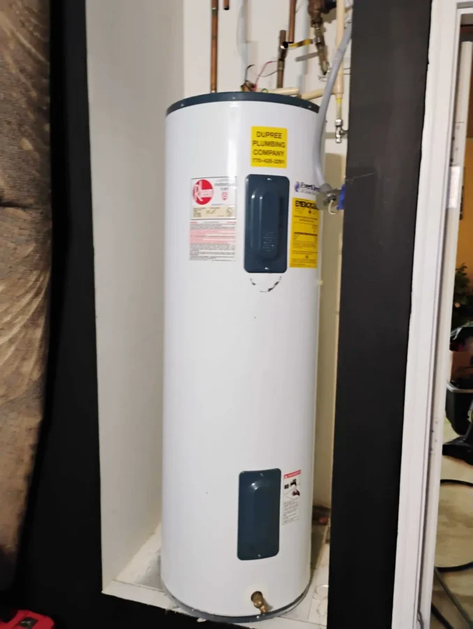 new rheem water heater installation in cobb county, ga